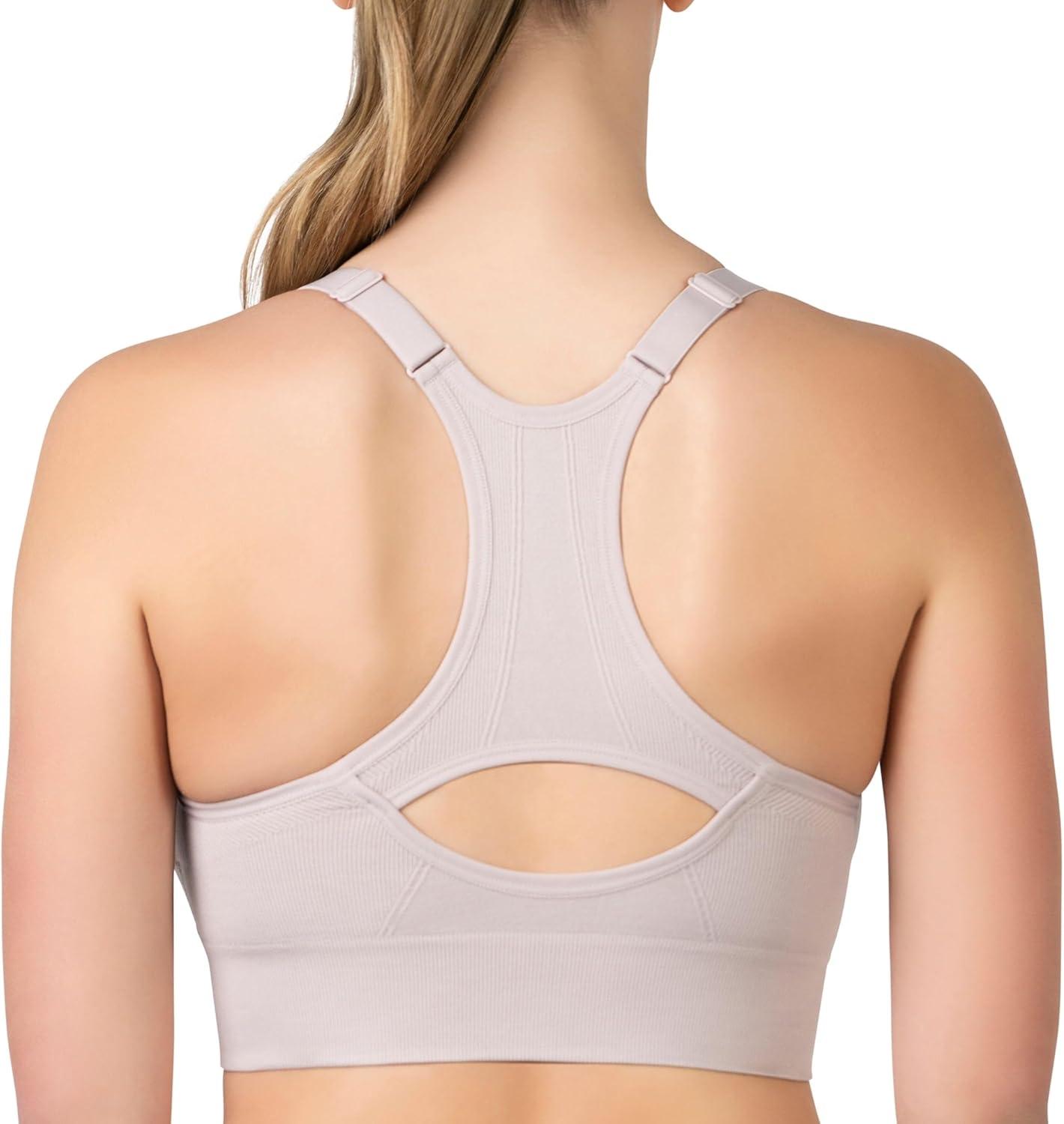 imageSkechers 3 Pack Womens Sports Bra Sostn Deportivo Racerback Keyhole Athletic Yoga MultipackBlackBlackAsh