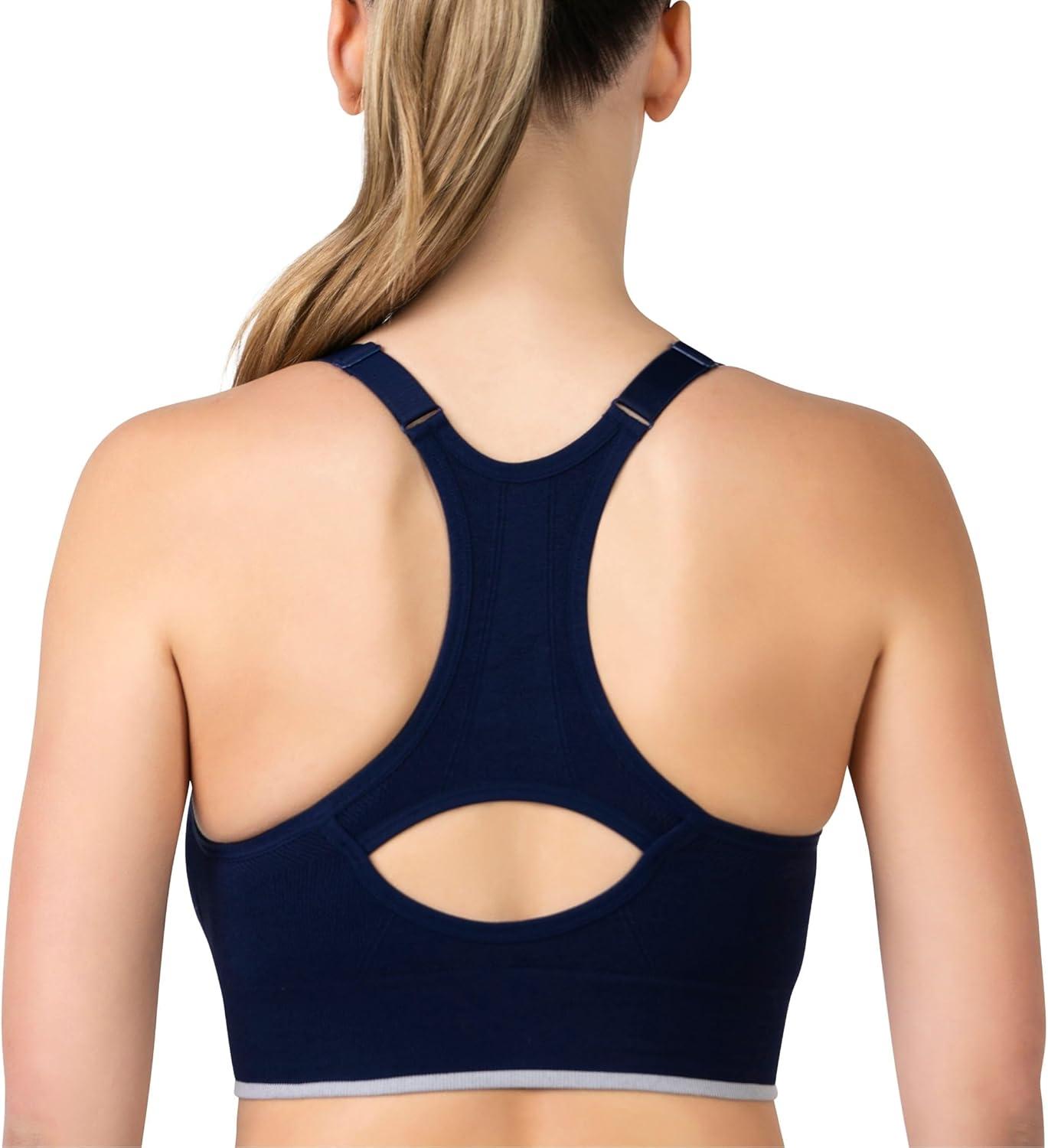 imageSkechers 3 Pack Womens Sports Bra Sostn Deportivo Racerback Keyhole Athletic Yoga MultipackBlackBlackAsh