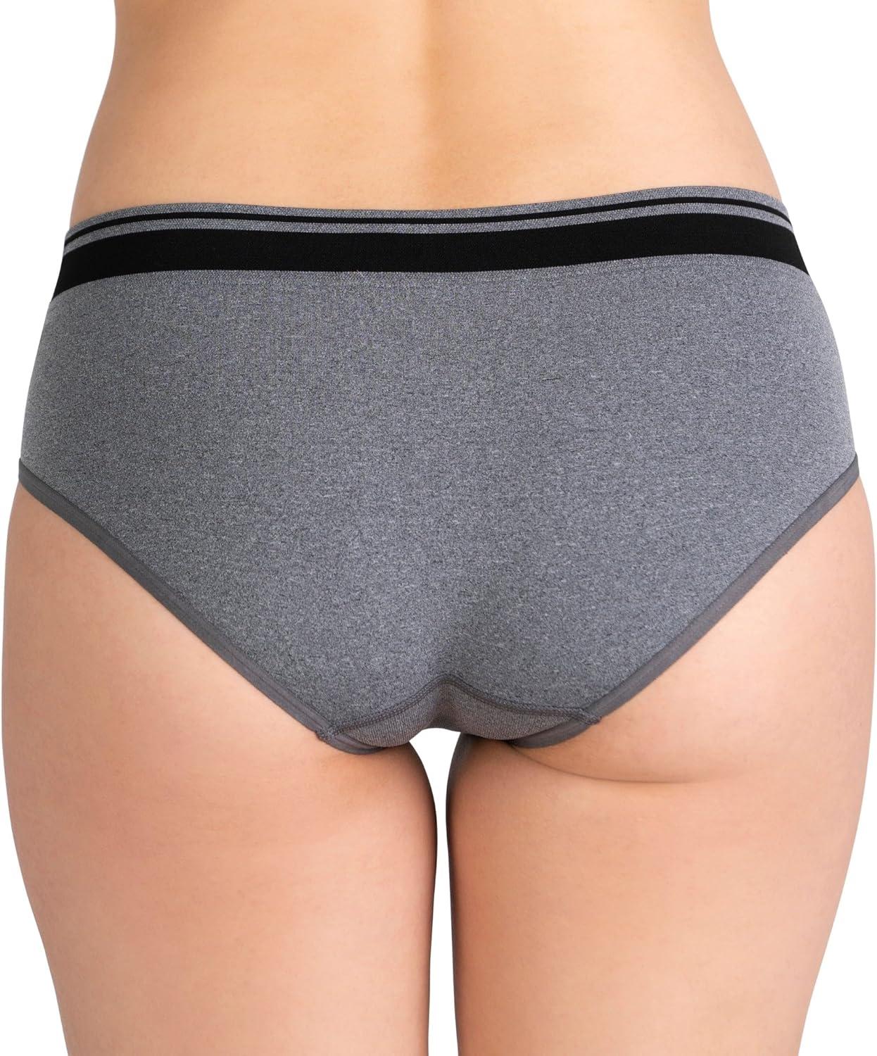 imageSkechers 4 Pack Womens Undwear Solid Seamless Panty with Logo Ropa Interior Sin Costuras Moisture WickingBlackGreyLightWhite