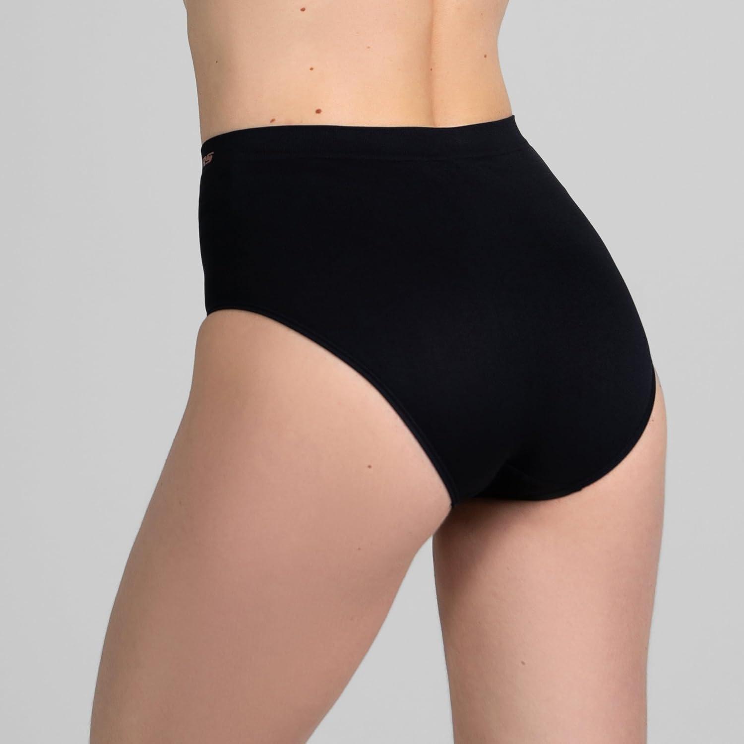 imageSkechers 5 Pack Womens Briefs Seamless Underwear Panties Ropa Sin Costuras Para MujeresBlackBlueMushroomBeigeGrey