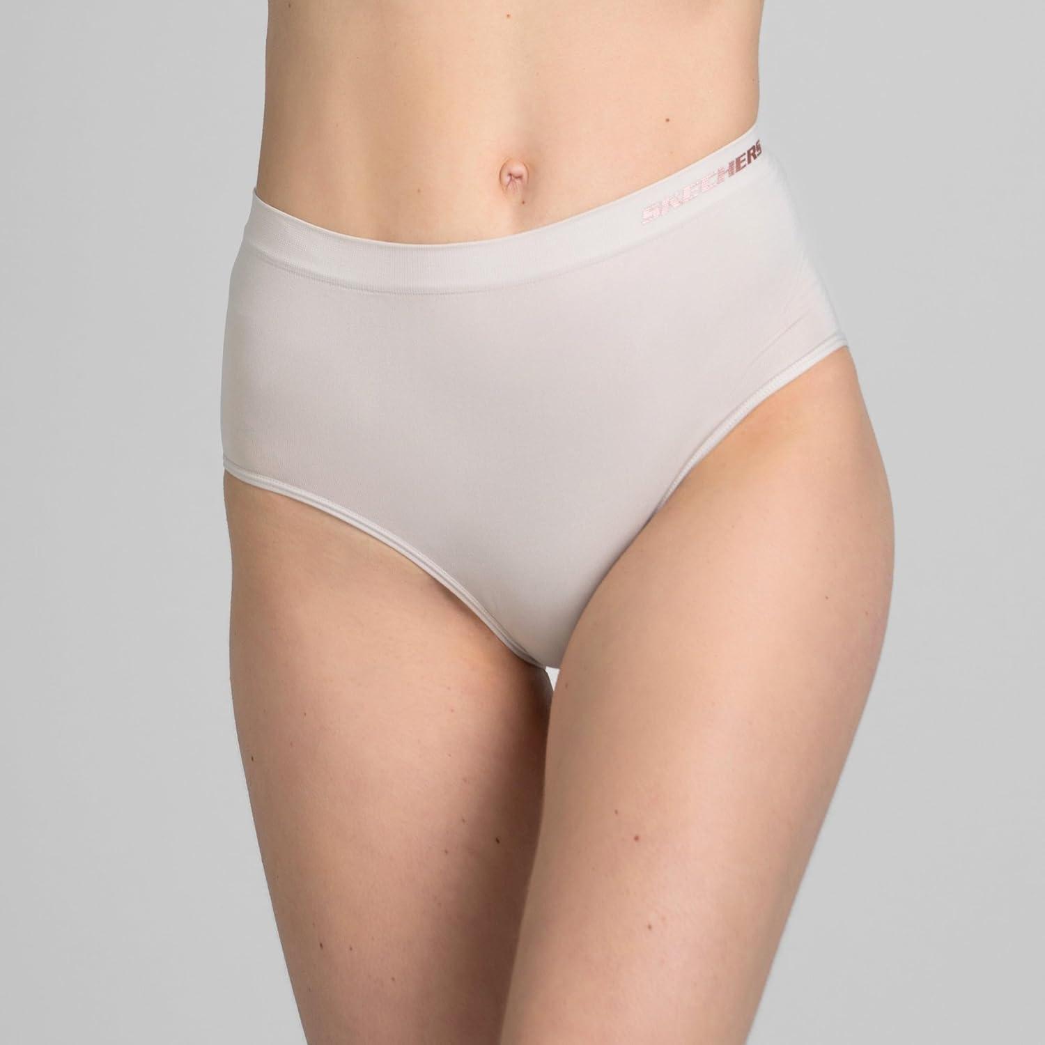 imageSkechers 5 Pack Womens Briefs Seamless Underwear Panties Ropa Sin Costuras Para MujeresBlackBlueMushroomBeigeGrey