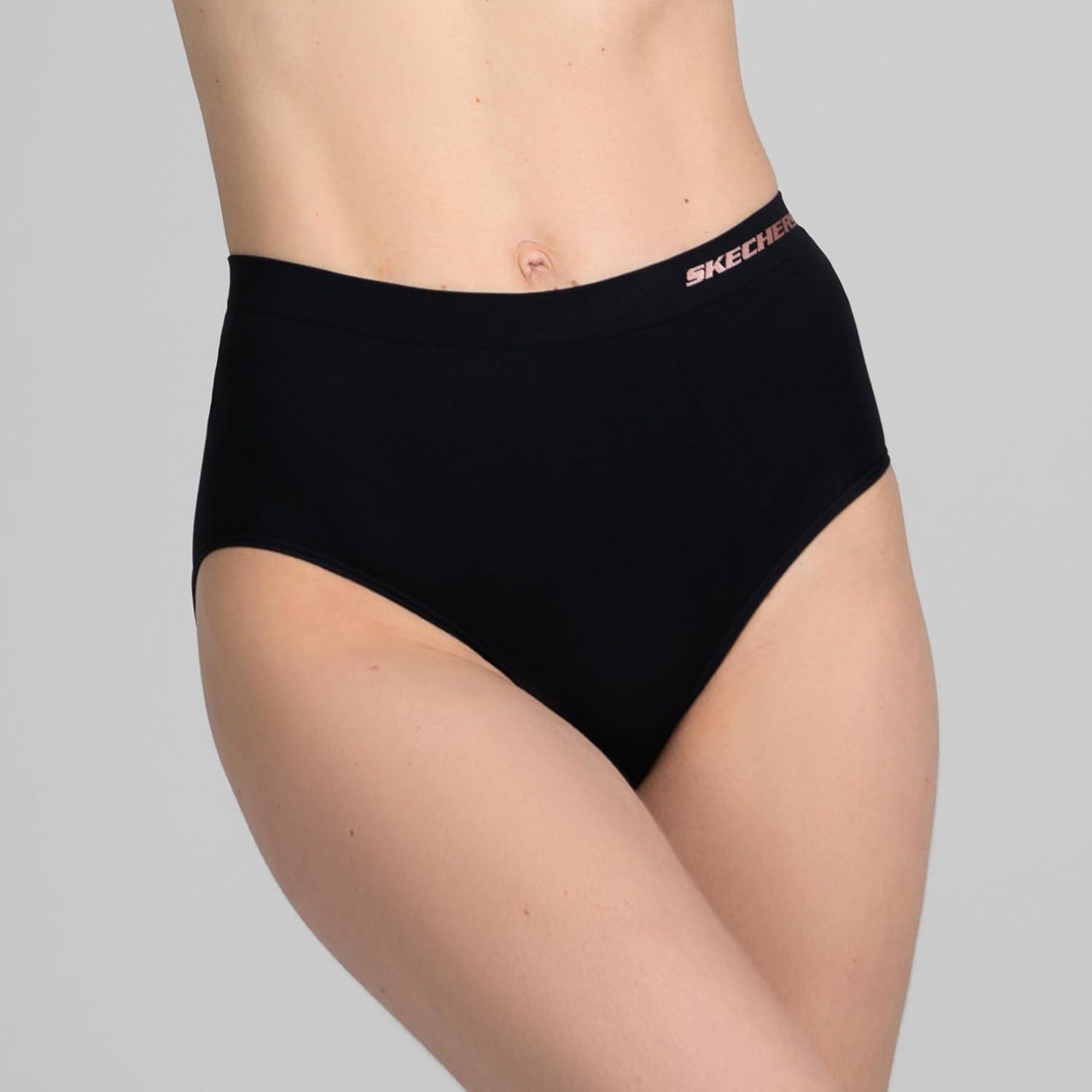 imageSkechers 5 Pack Womens Briefs Seamless Underwear Panties Ropa Sin Costuras Para MujeresBlackRosePeachPinkMauve