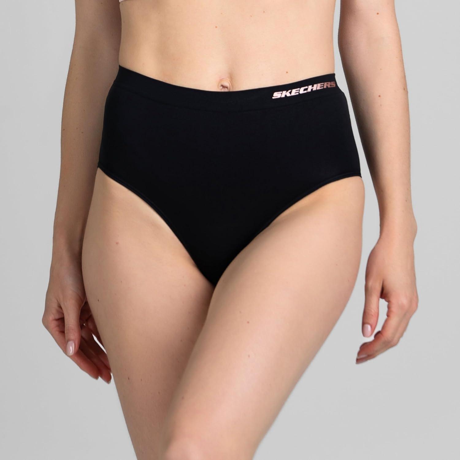 imageSkechers 5 Pack Womens Briefs Seamless Underwear Panties Ropa Sin Costuras Para MujeresBlackRosePeachPinkMauve