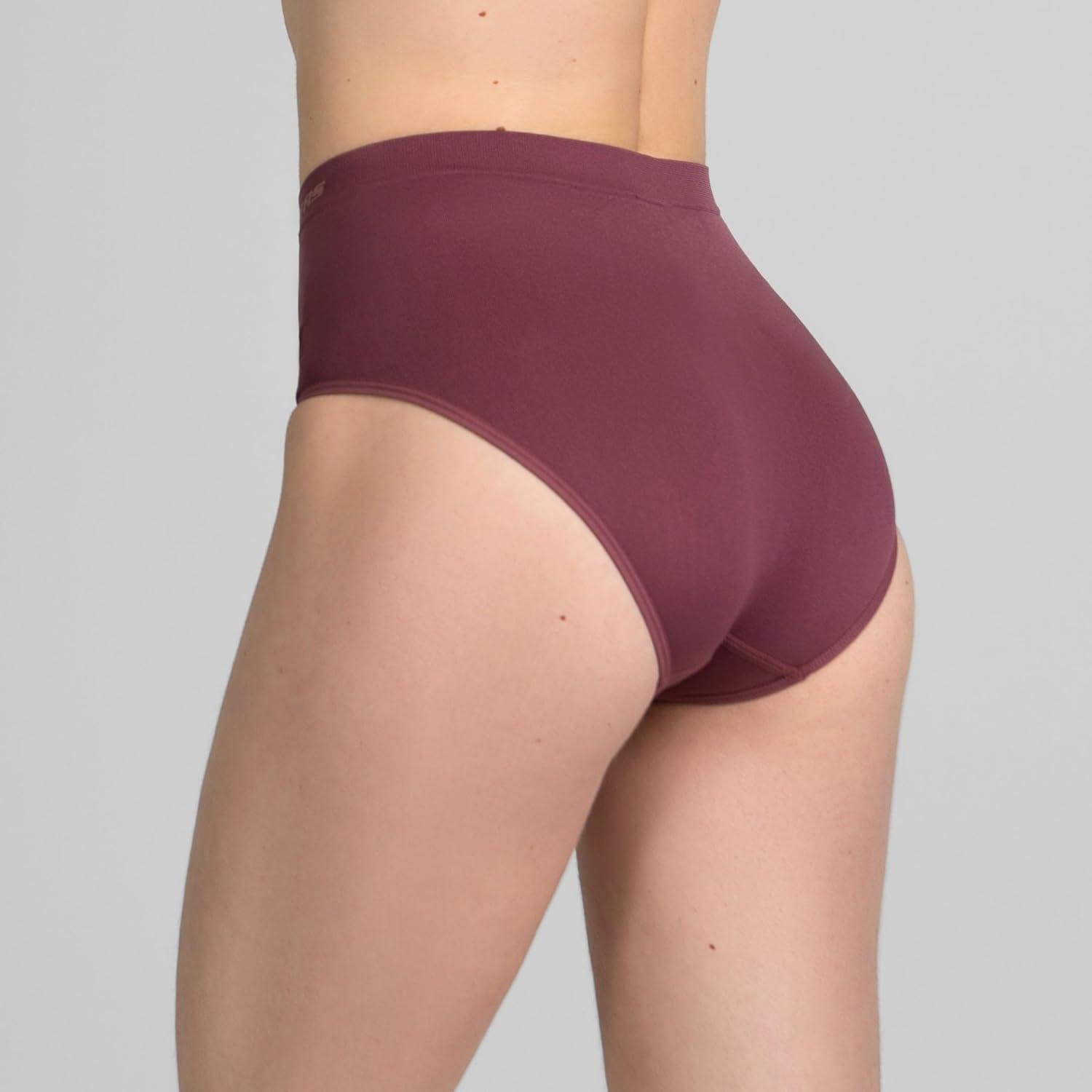 imageSkechers 5 Pack Womens Briefs Seamless Underwear Panties Ropa Sin Costuras Para MujeresBlackRosePeachPinkMauve