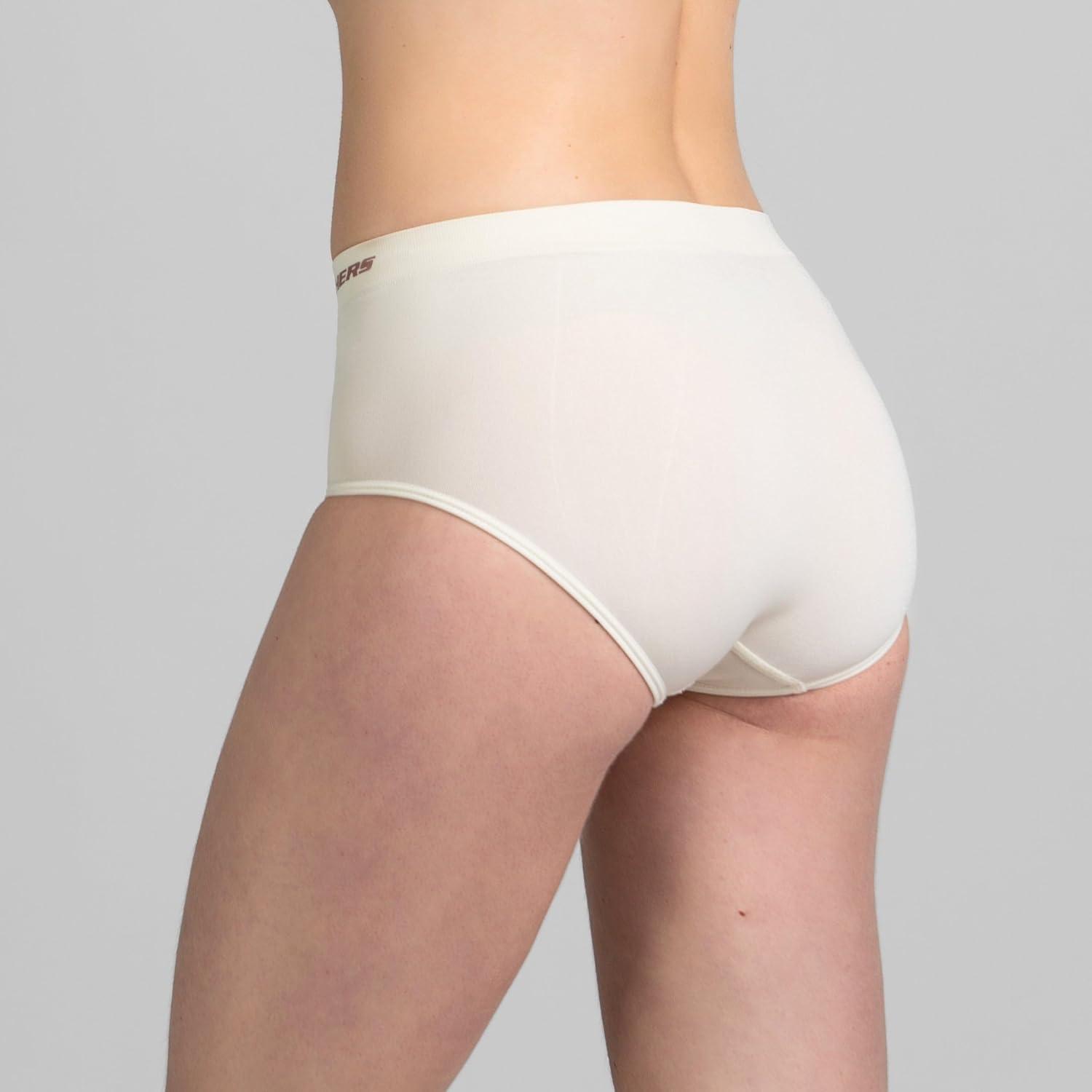 imageSkechers 5 Pack Womens Briefs Seamless Underwear Panties Ropa Sin Costuras Para MujeresBlackRosePeachPinkMauve