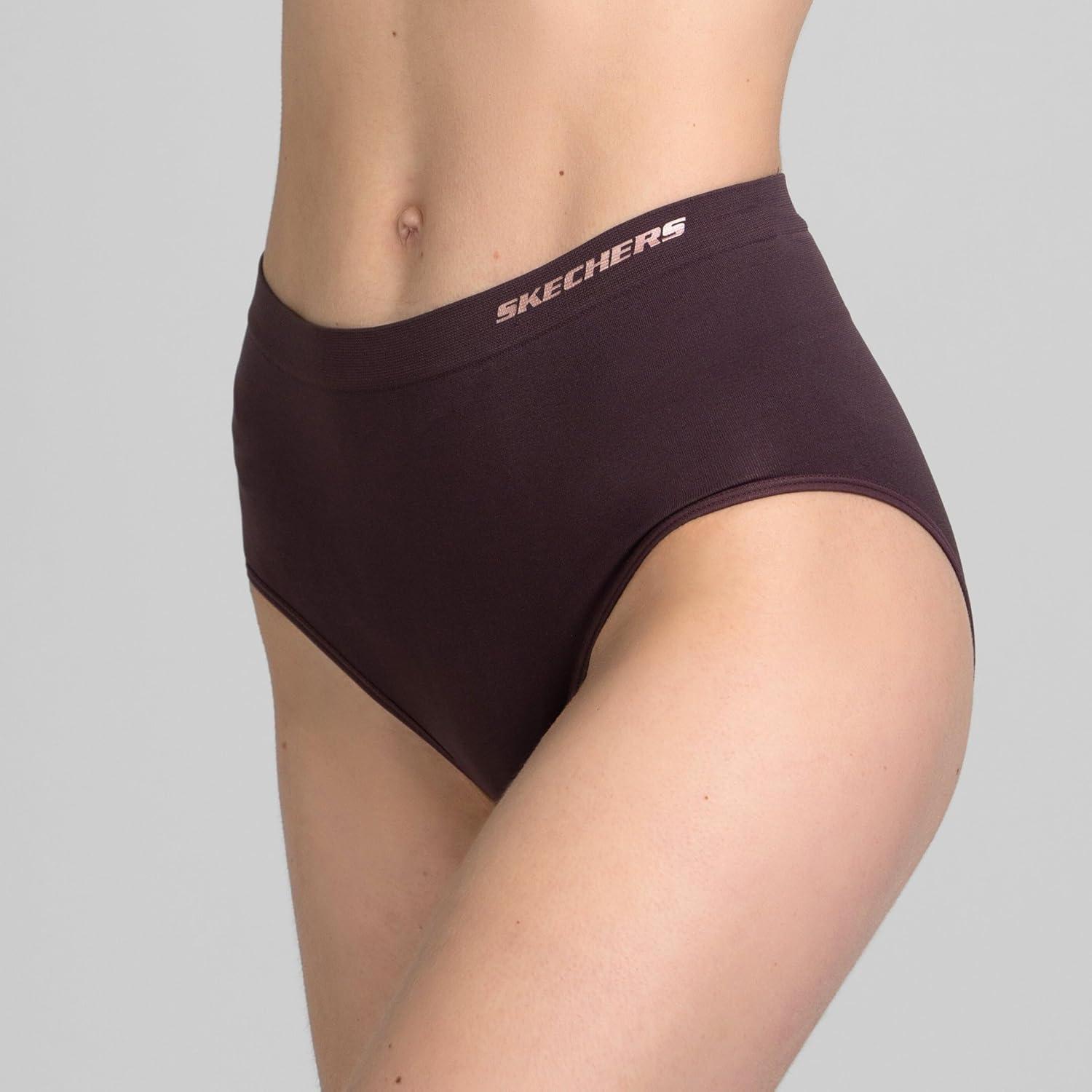 imageSkechers 5 Pack Womens Briefs Seamless Underwear Panties Ropa Sin Costuras Para MujeresPurpleMoonPinkTurtleDawn