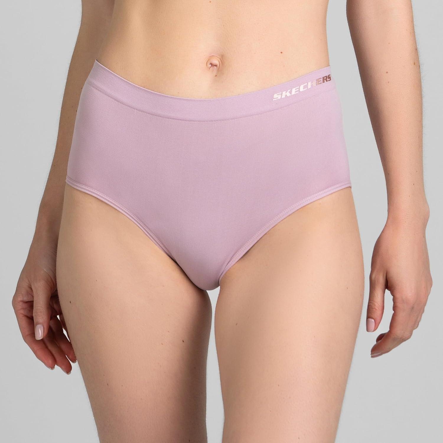 imageSkechers 5 Pack Womens Briefs Seamless Underwear Panties Ropa Sin Costuras Para MujeresPurpleMoonPinkTurtleDawn