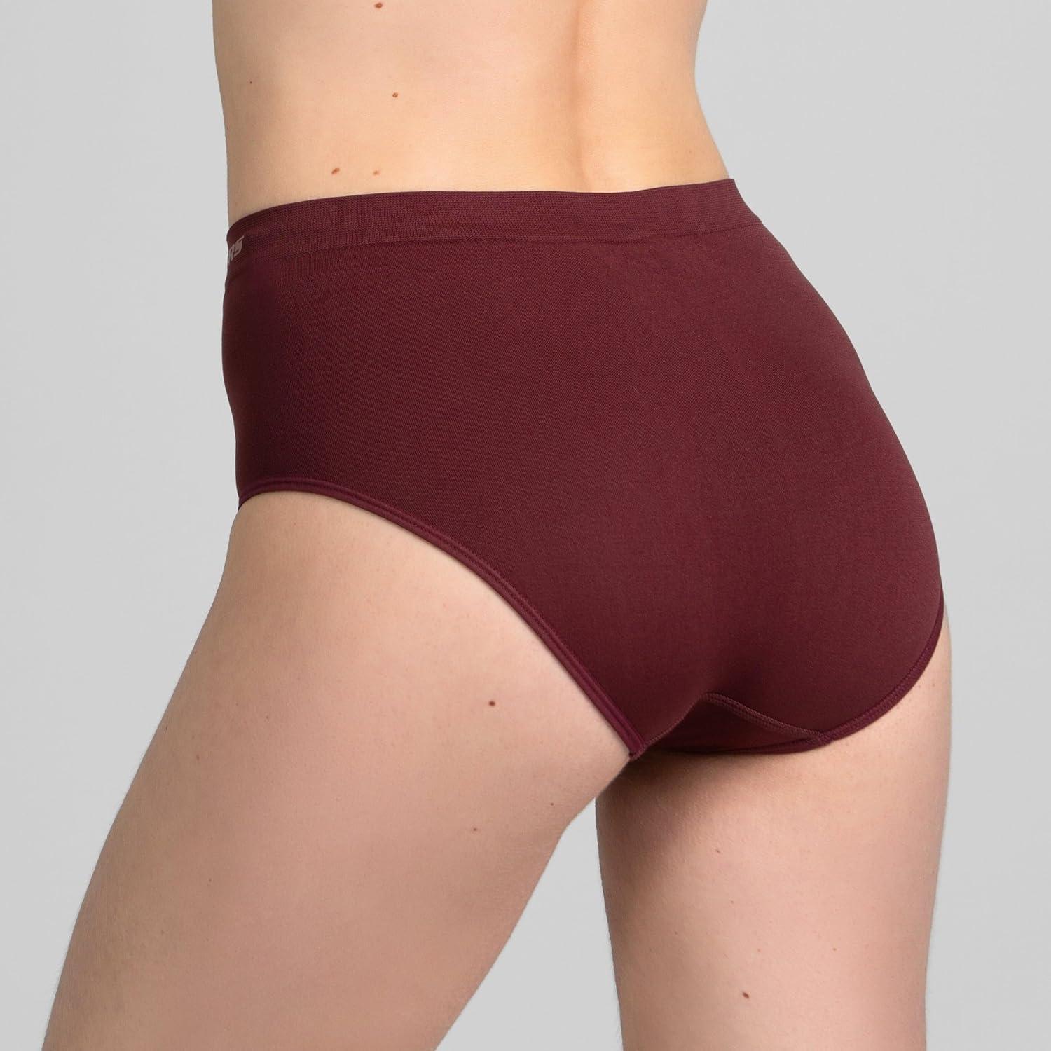 imageSkechers 5 Pack Womens Briefs Seamless Underwear Panties Ropa Sin Costuras Para MujeresRedBeigeLilasGreenHedge