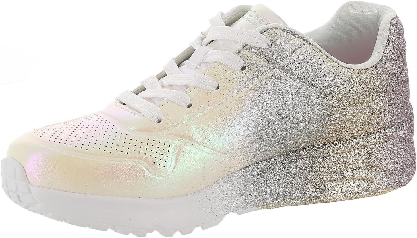 imageSkechers Girls Uno LiteMetallic ShimmersWhiteMulti