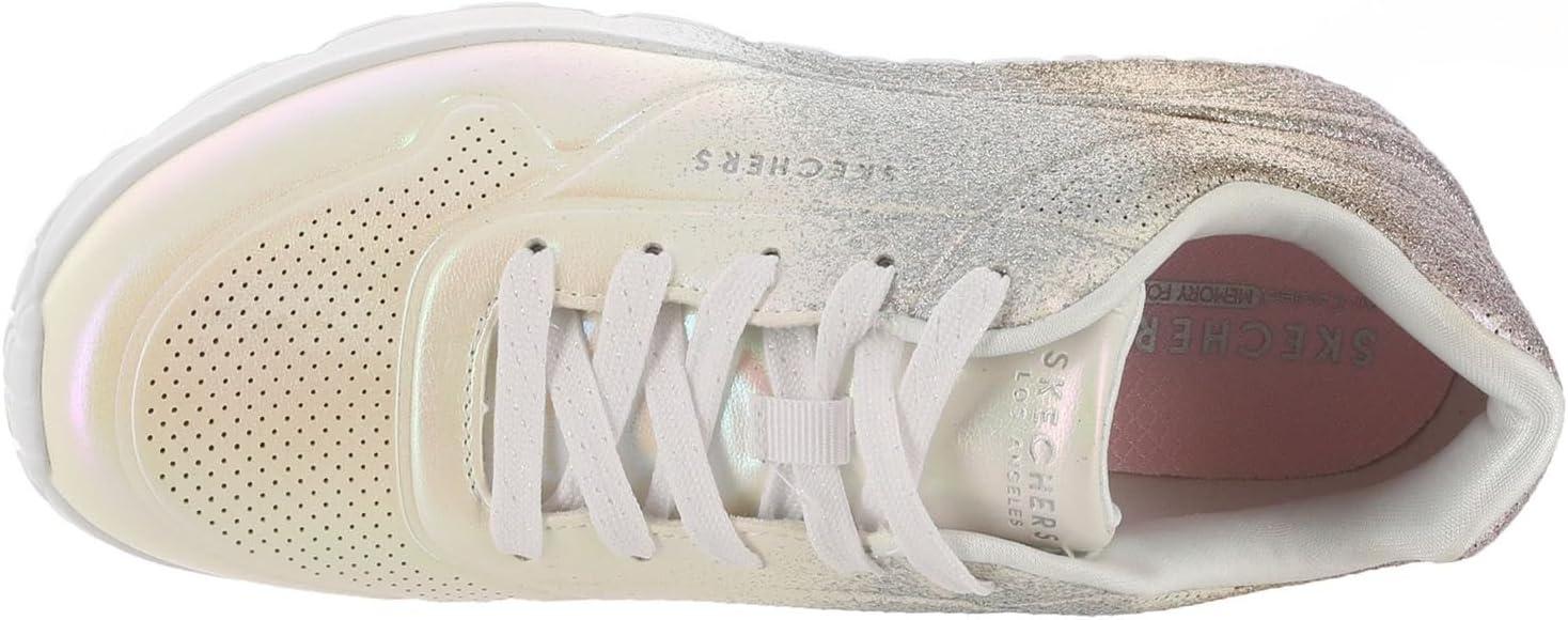 imageSkechers Girls Uno LiteMetallic ShimmersWhiteMulti