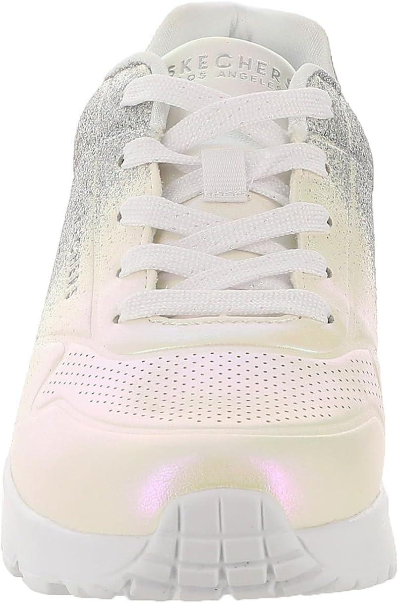 imageSkechers Girls Uno LiteMetallic ShimmersWhiteMulti
