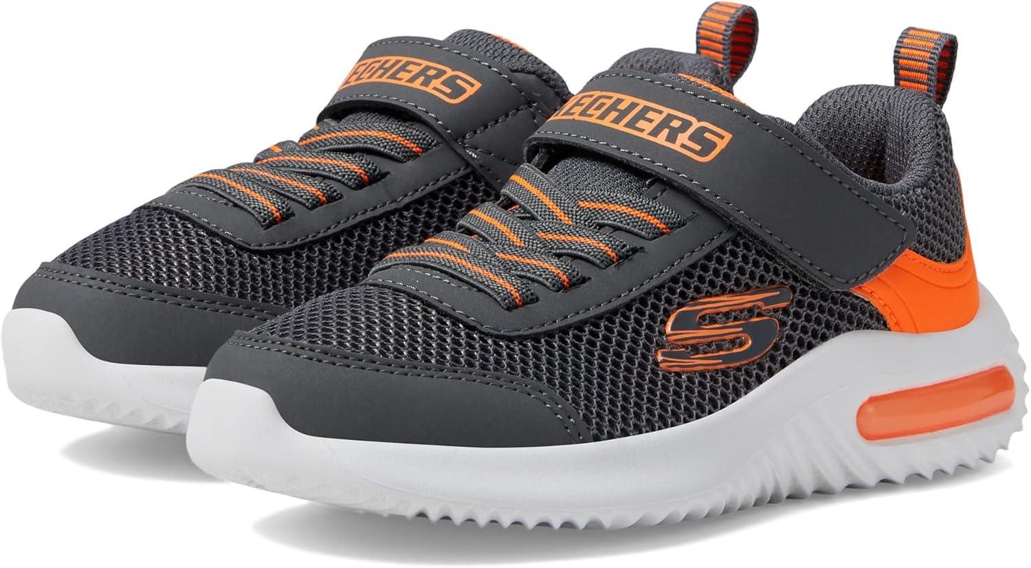 imageSkechers Kids Boys BounderTech SneakerCharcoalOrange