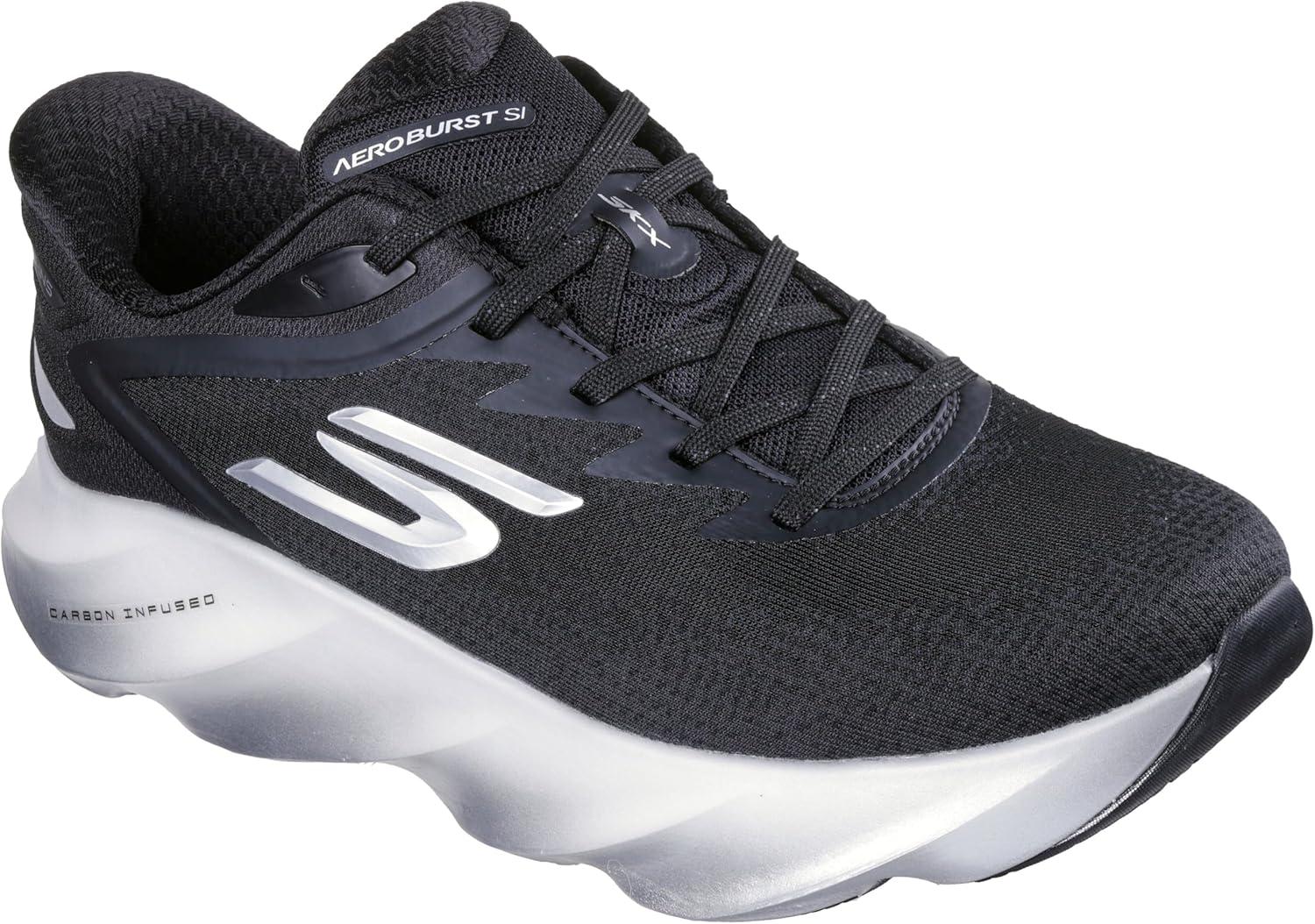 imageSkechers Mens Aero Burst Hands Free Slipins SneakerBlackWhite