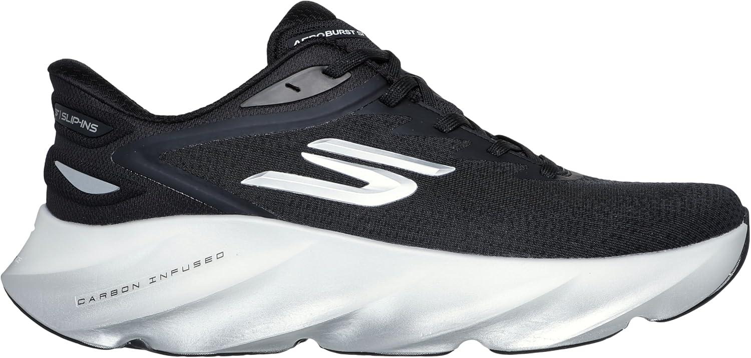 imageSkechers Mens Aero Burst Hands Free Slipins SneakerBlackWhite