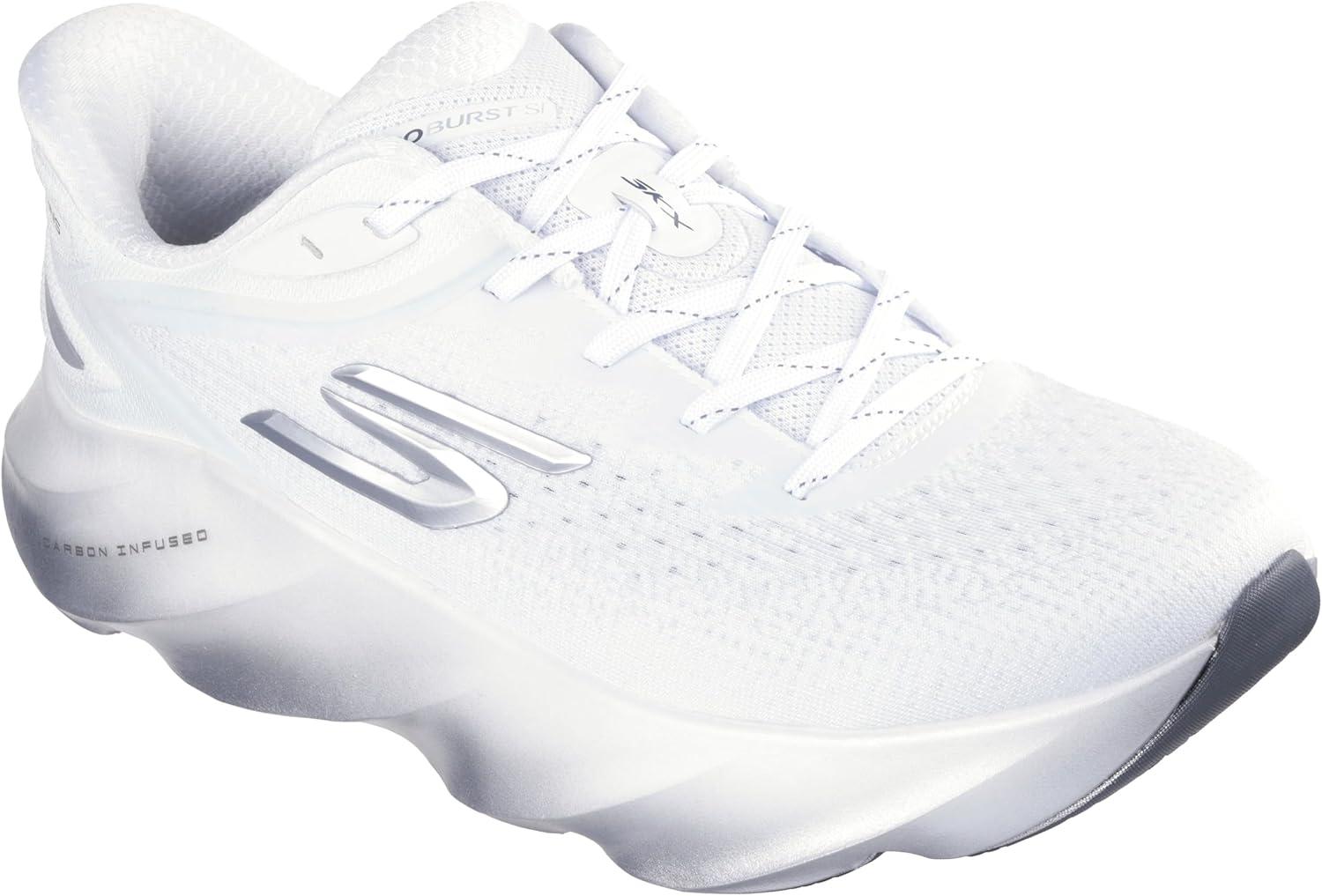 imageSkechers Mens Aero Burst Hands Free Slipins SneakerWhiteSilver