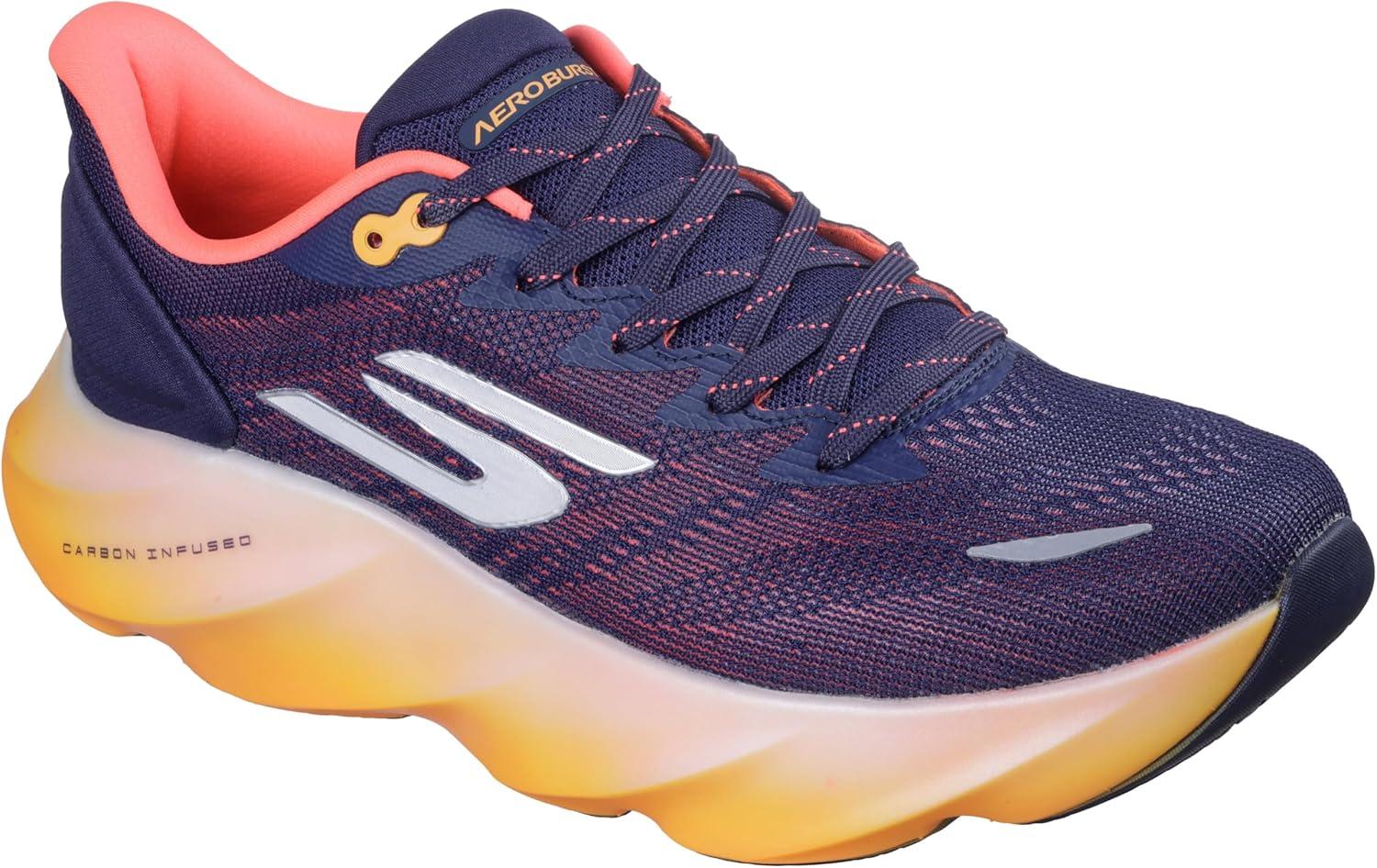 imageSkechers Mens Aero Burst SneakerNavyOrange