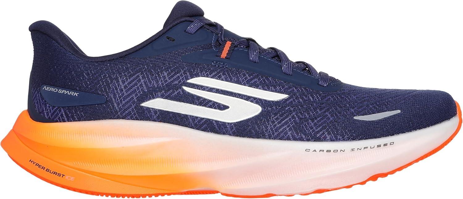 imageSkechers Mens Aero Spark SneakerNavyOrange