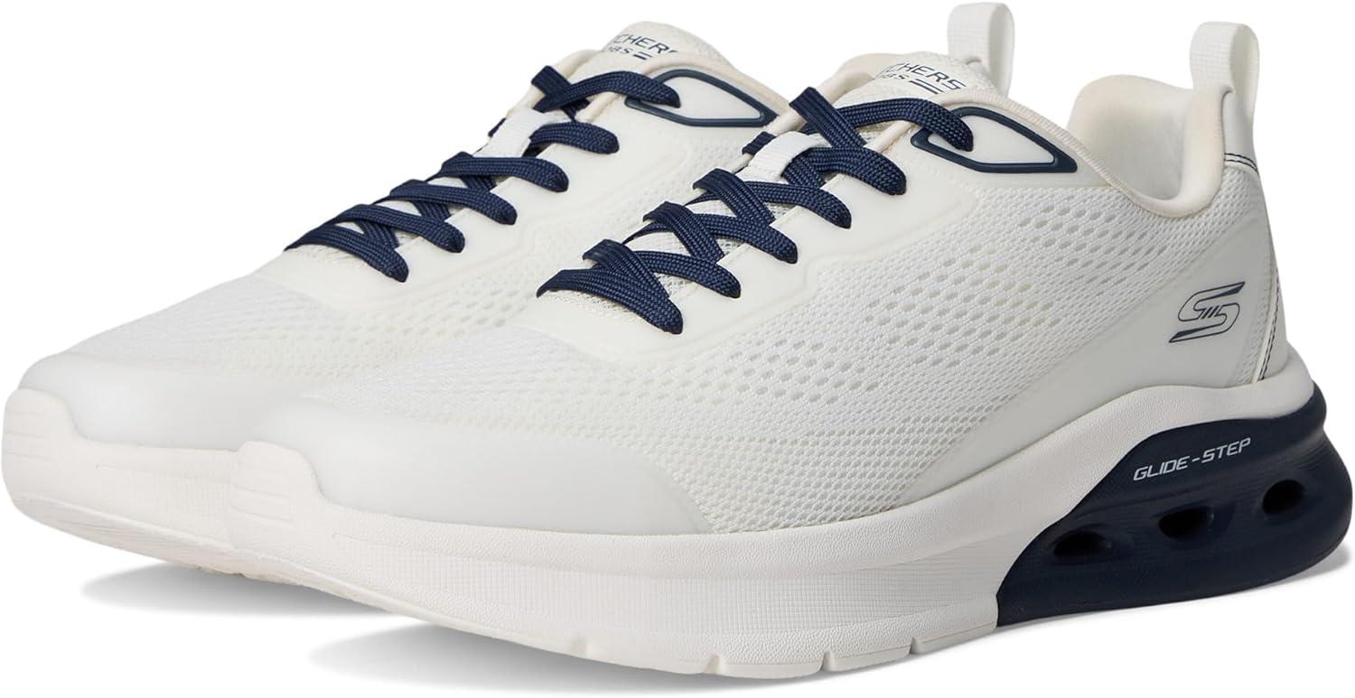 imageSkechers Mens Bobs Glide Step Arc Waves 20 Class RankWhiteNavy