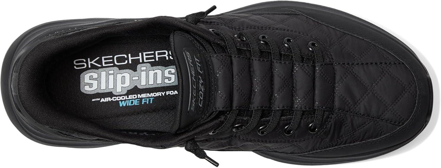 imageSkechers Mens Contour Foam Cozy Fit Hands Free SlipinBlackBlack