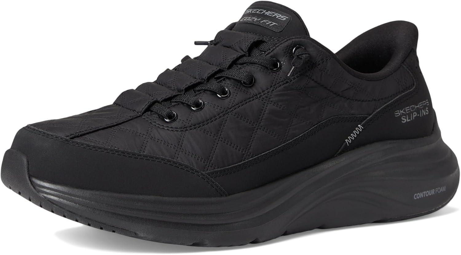 imageSkechers Mens Contour Foam Cozy Fit Hands Free SlipinBlackBlack