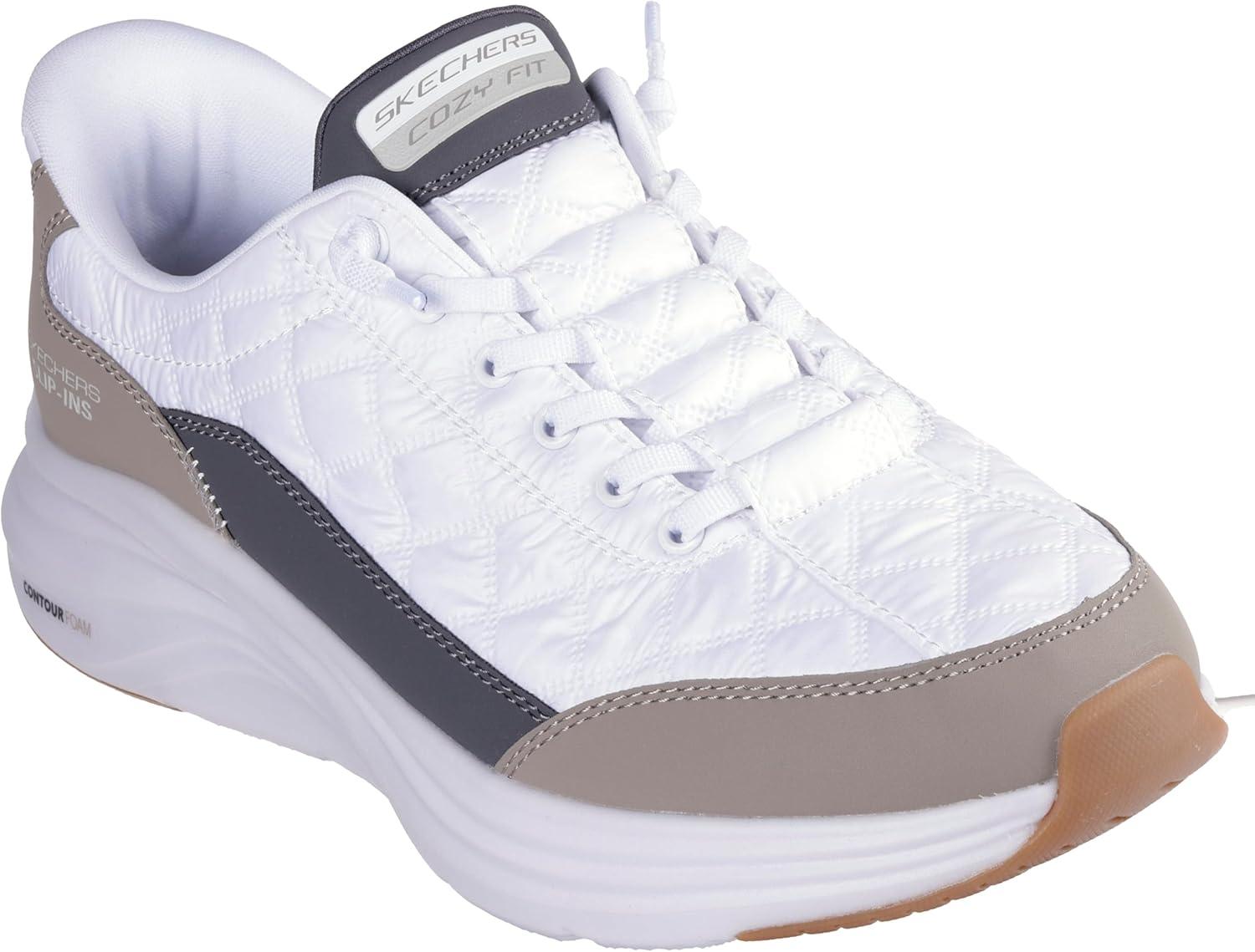 imageSkechers Mens Contour Foam Cozy Fit Hands Free SlipinWhiteTaupe