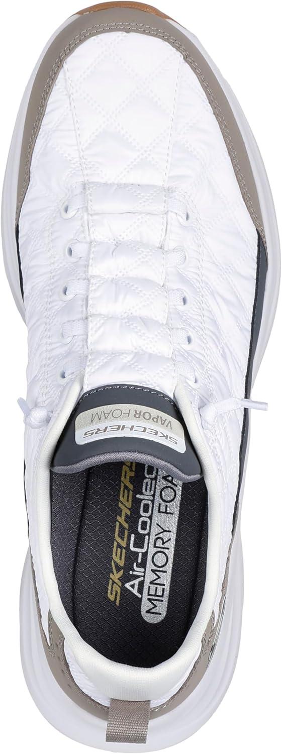imageSkechers Mens Contour Foam Cozy Fit Hands Free SlipinWhiteTaupe