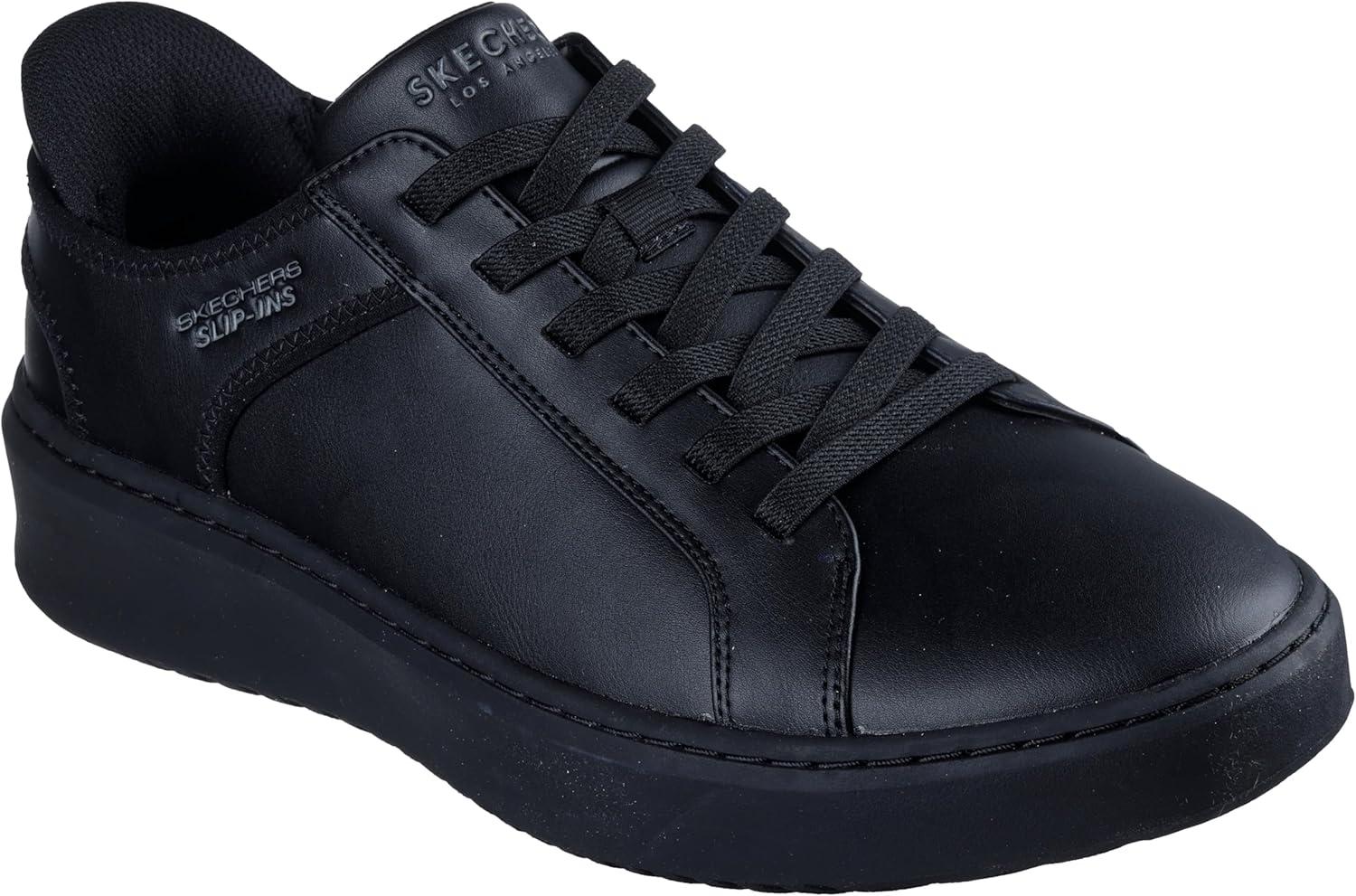 imageSkechers Mens Court Break Double Vented Slipins SneakersBlackBlack
