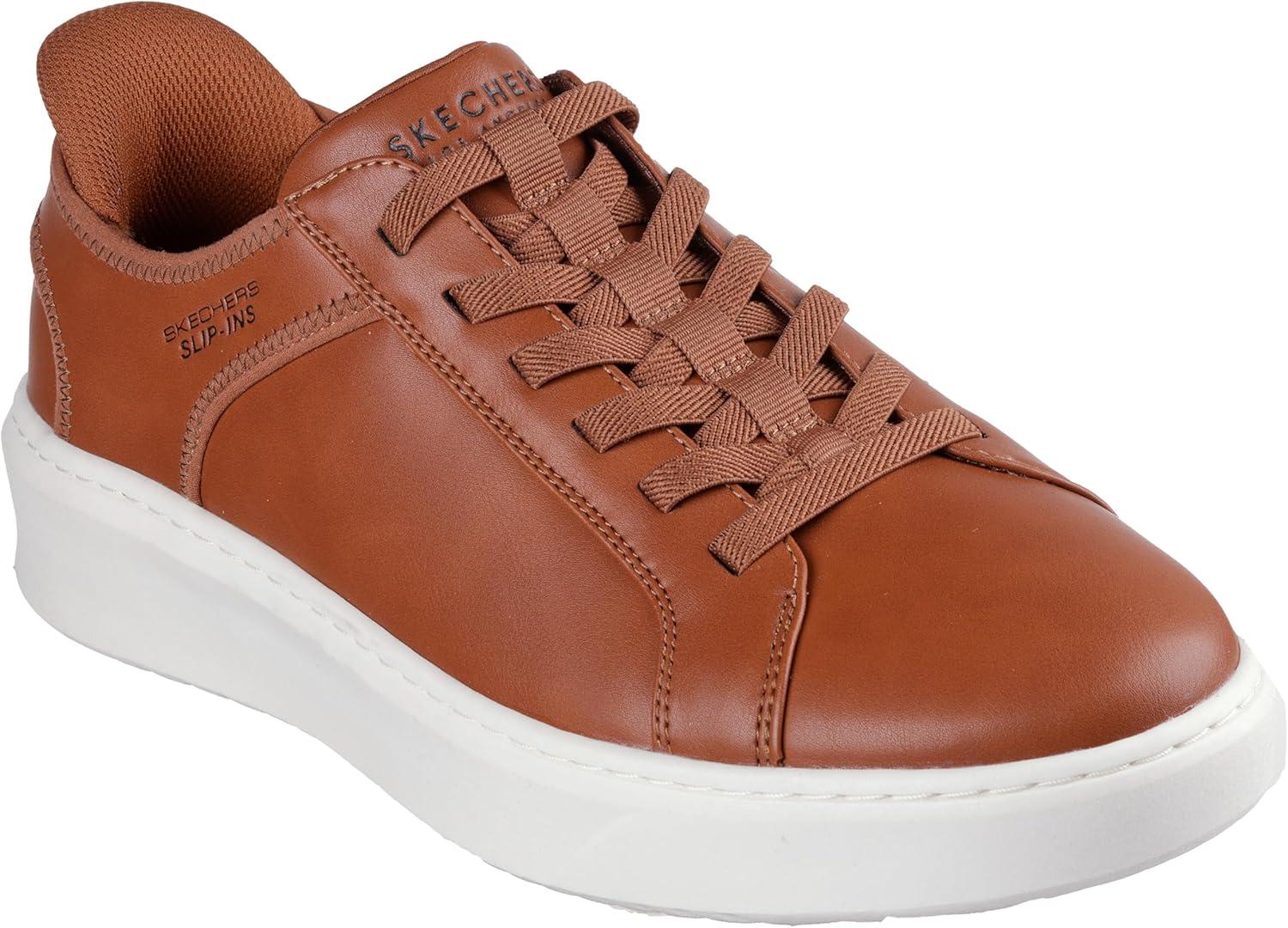 imageSkechers Mens Court Break Double Vented Slipins SneakersCognac