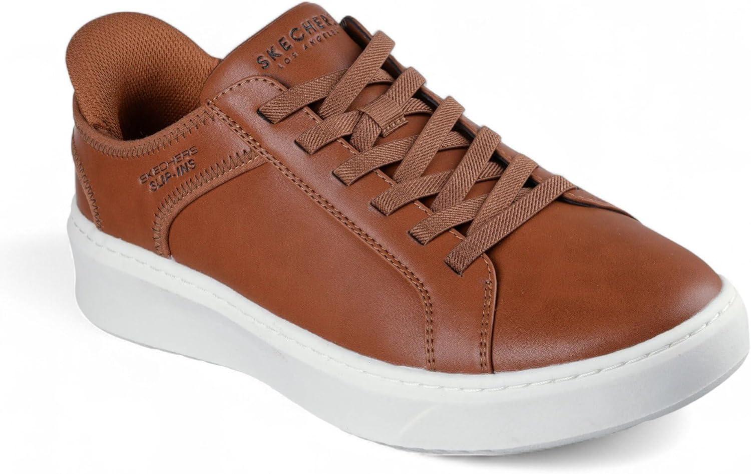 imageSkechers Mens Court Break Double Vented Slipins SneakersCognac