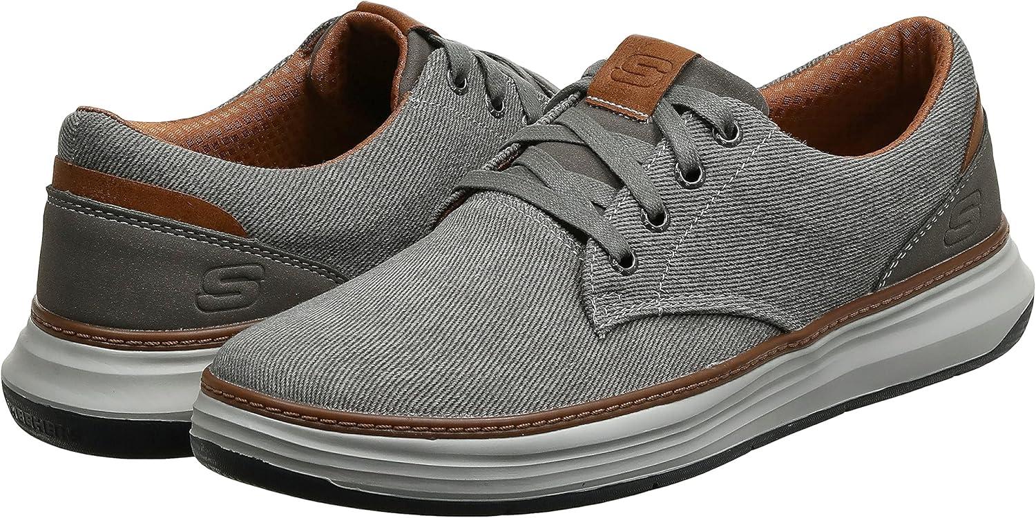 imageSkechers Mens Ederson Moreno Canvas Oxford ShoeBeige