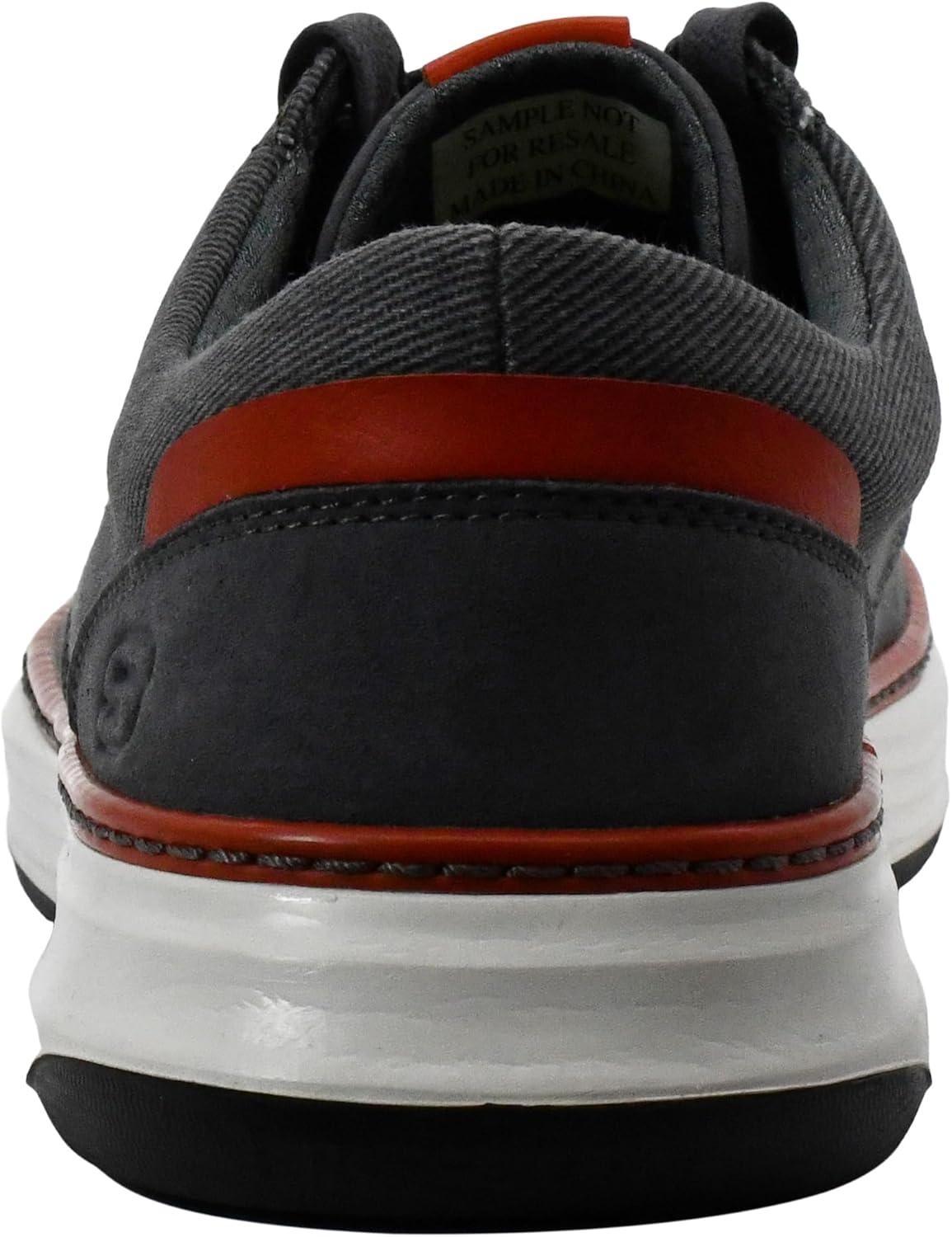 imageSkechers Mens Ederson Moreno Canvas Oxford ShoeCharcoalOrange