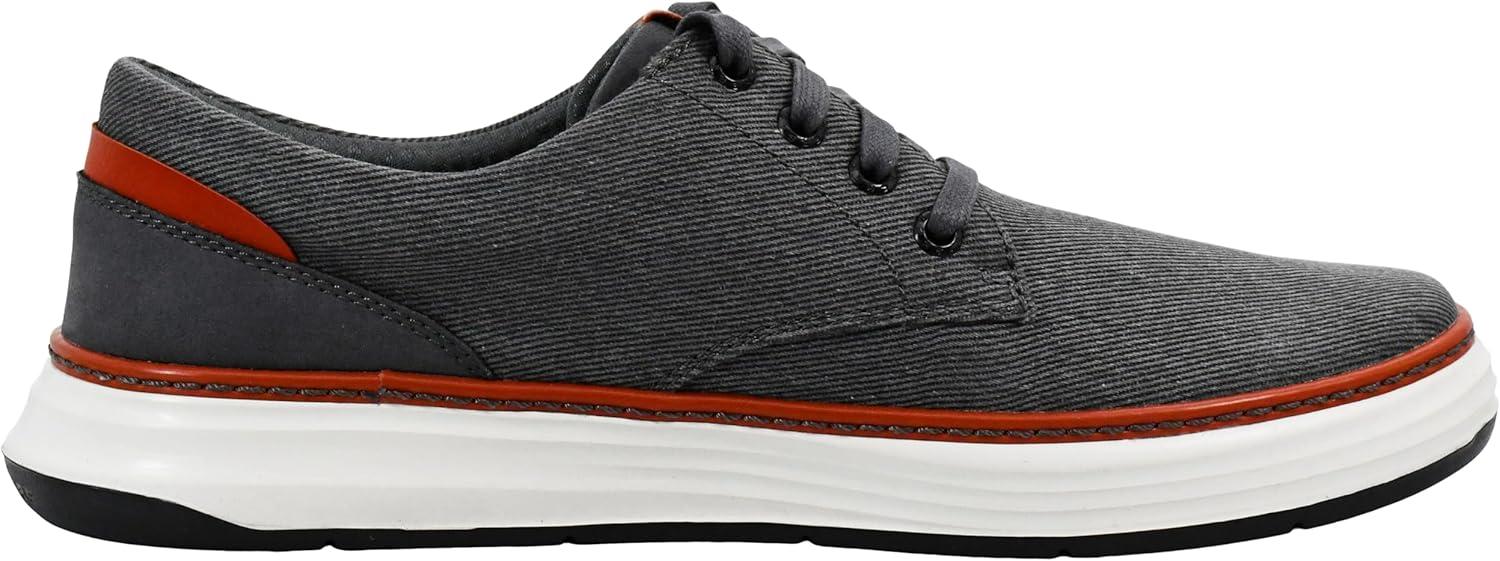 imageSkechers Mens Ederson Moreno Canvas Oxford ShoeCharcoalOrange