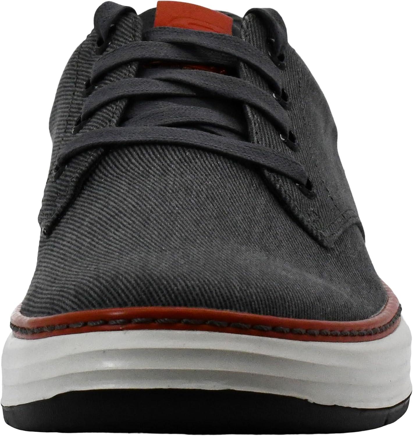 imageSkechers Mens Ederson Moreno Canvas Oxford ShoeCharcoalOrange