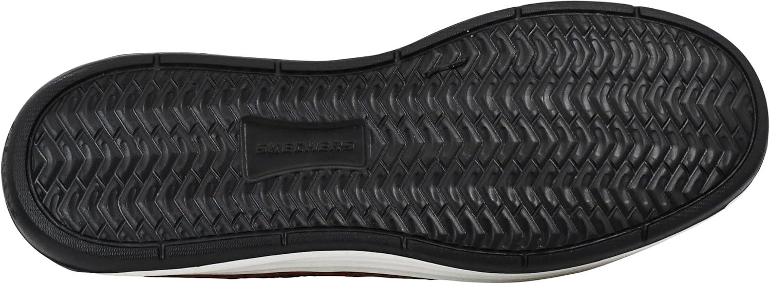 imageSkechers Mens Ederson Moreno Canvas Oxford ShoeCharcoalOrange