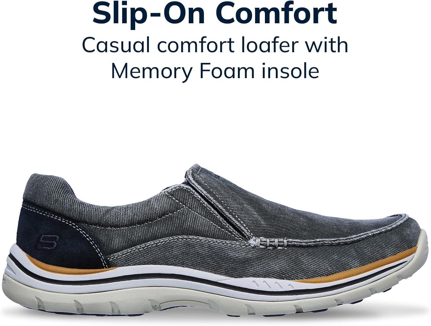imageSkechers Mens Expected Avillo RelaxedFit SlipOn LoaferBlue