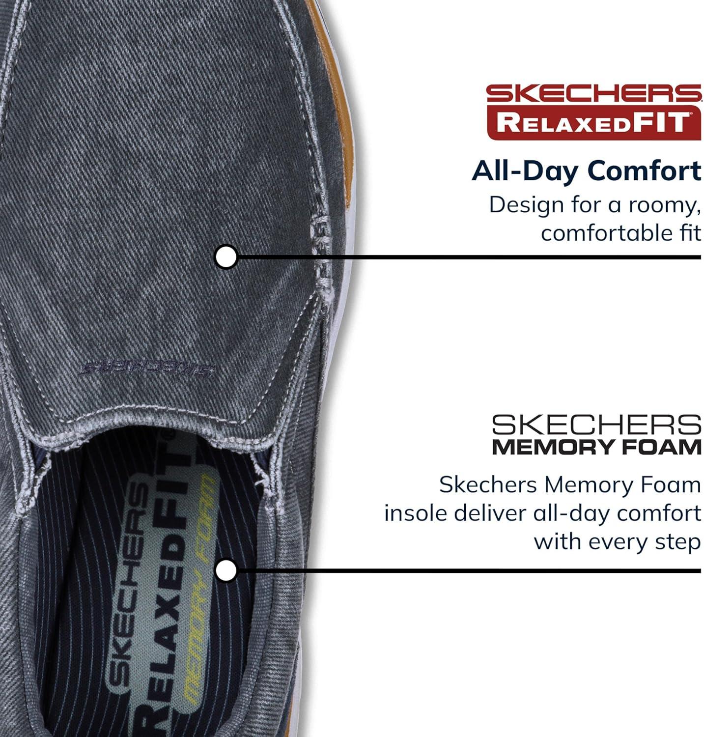 imageSkechers Mens Expected Avillo RelaxedFit SlipOn LoaferBlue