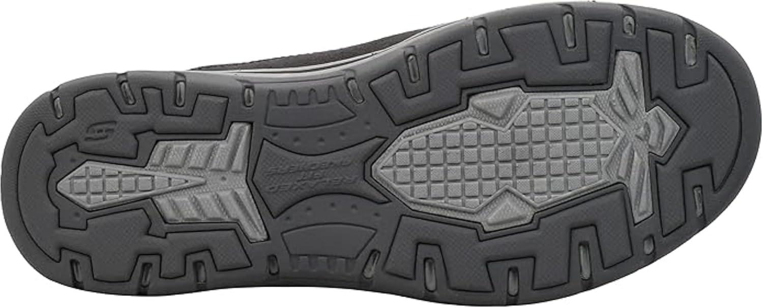 imageSkechers Mens Expected Avillo RelaxedFit SlipOn LoaferCharcoalOrange