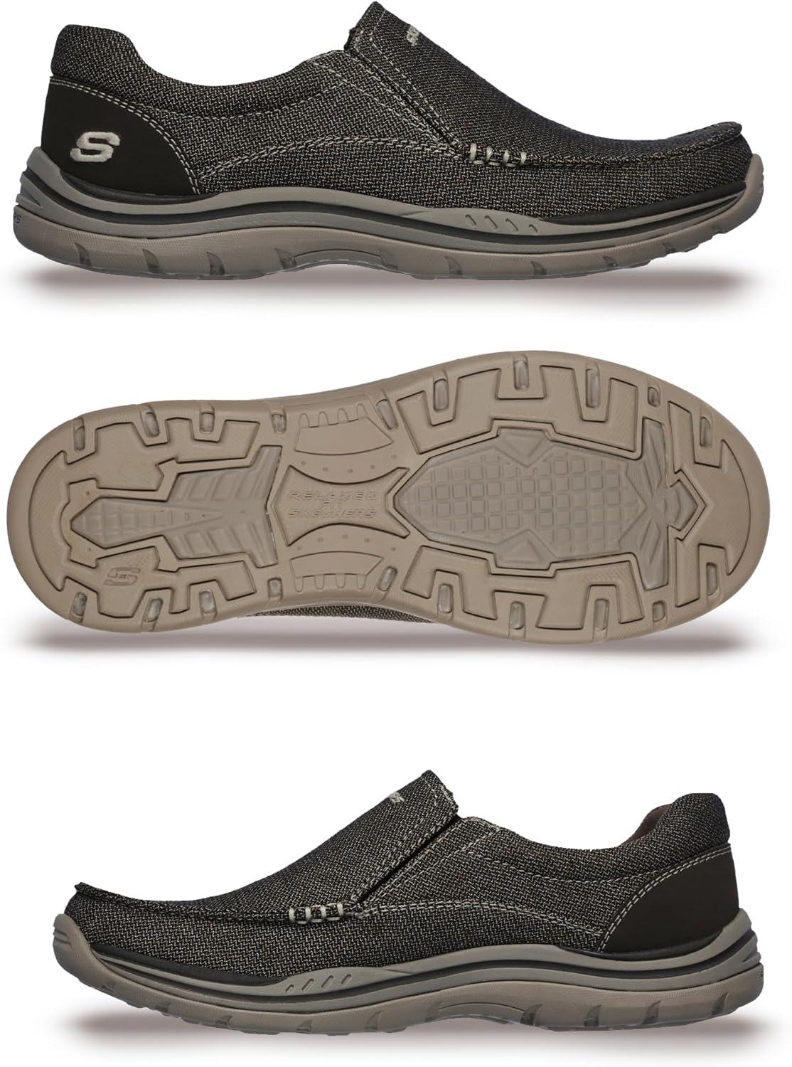 imageSkechers Mens Expected Avillo RelaxedFit SlipOn LoaferDark Brown