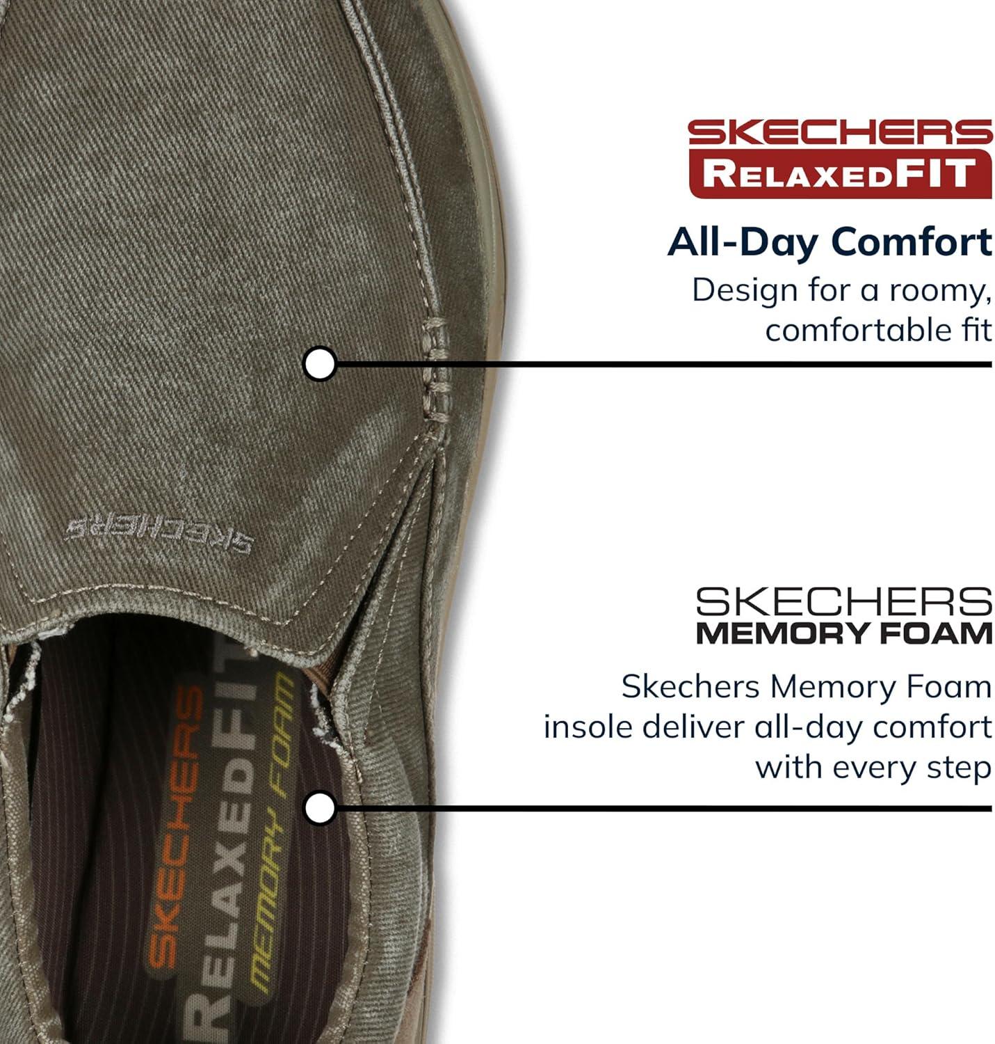 imageSkechers Mens Expected Avillo RelaxedFit SlipOn LoaferKhaki