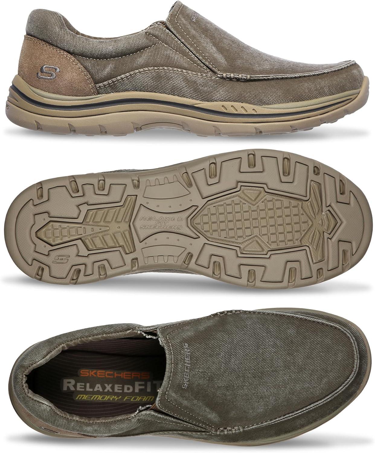 imageSkechers Mens Expected Avillo RelaxedFit SlipOn LoaferKhaki