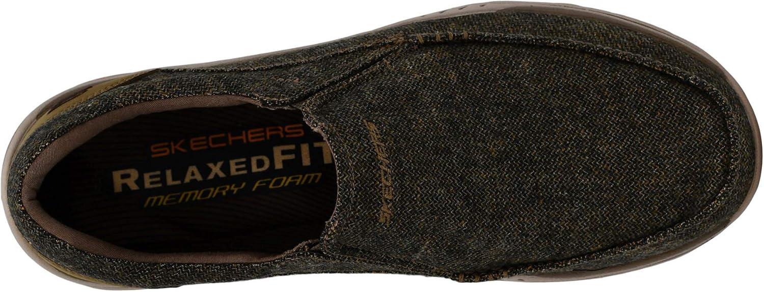 imageSkechers Mens Expected Avillo RelaxedFit SlipOn LoaferLight Brown