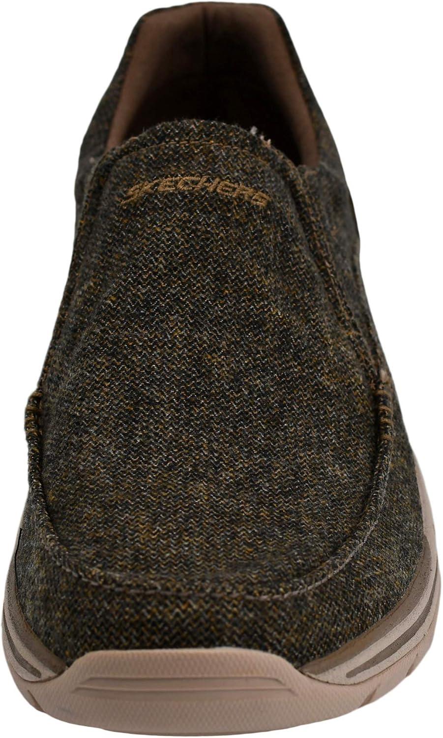 imageSkechers Mens Expected Avillo RelaxedFit SlipOn LoaferLight Brown