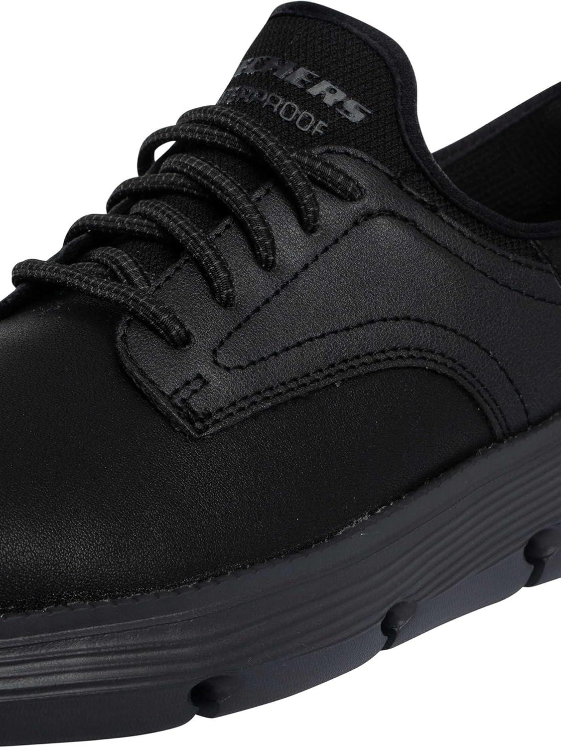 imageSkechers Mens Garza Gervin SlipOn ShoesBlack Leather