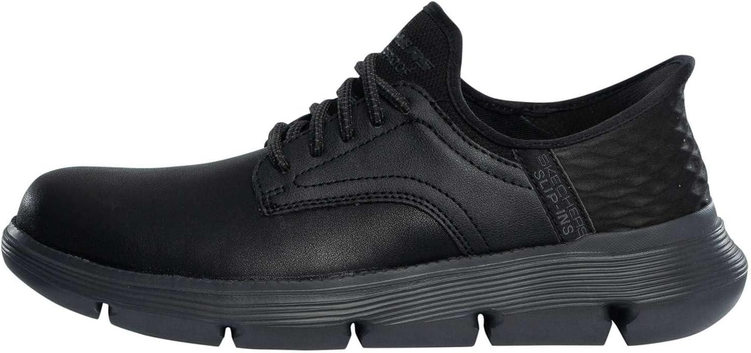 imageSkechers Mens Garza Gervin SlipOn ShoesBlack Leather