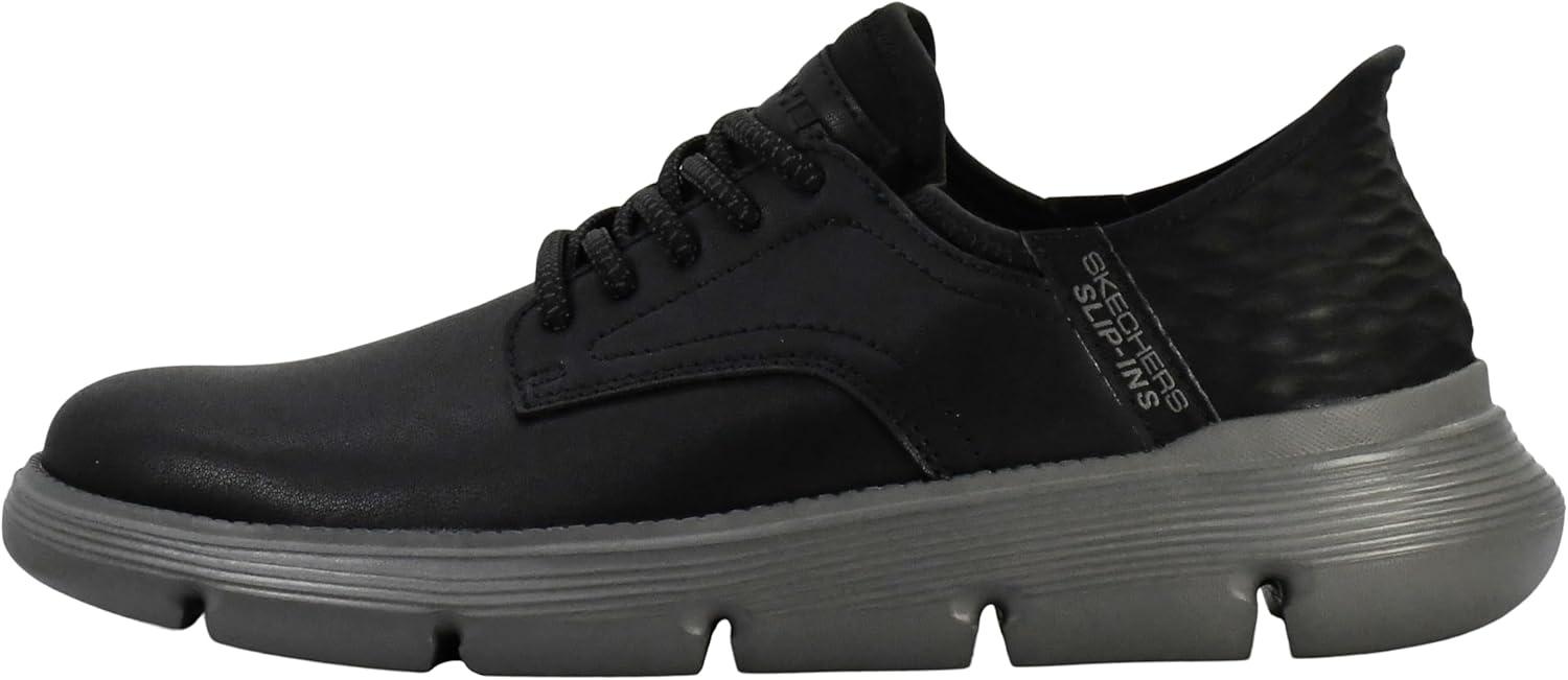 imageSkechers Mens Garza Gervin SlipOn ShoesBlackCharcoal