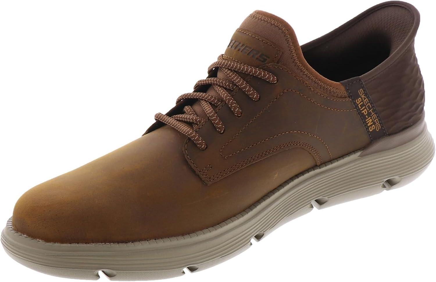 imageSkechers Mens Garza Gervin SlipOn ShoesDark Brown