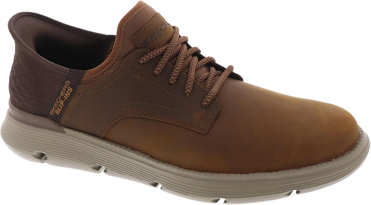 imageSkechers Mens Garza Gervin SlipOn ShoesDark Brown