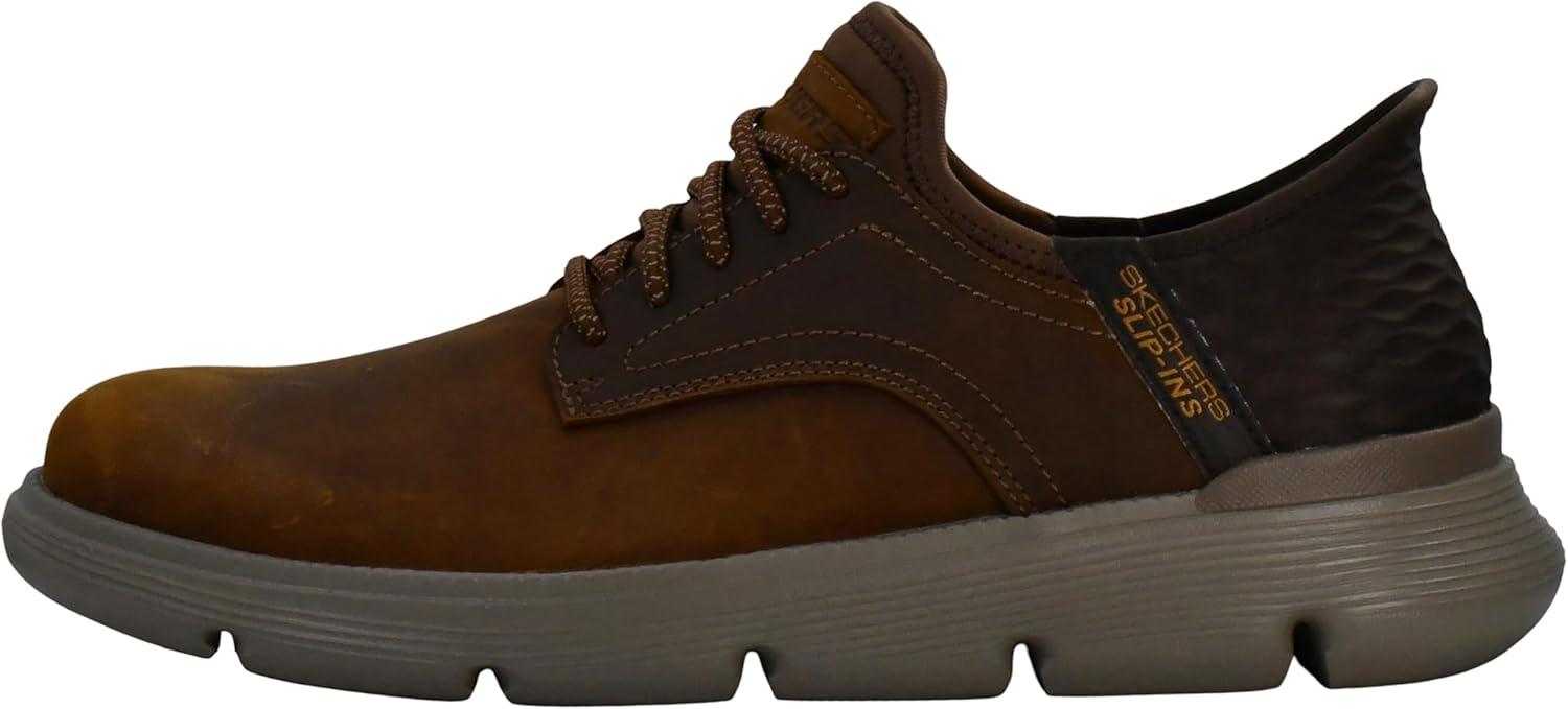 imageSkechers Mens Garza Gervin SlipOn ShoesDark Chocolate