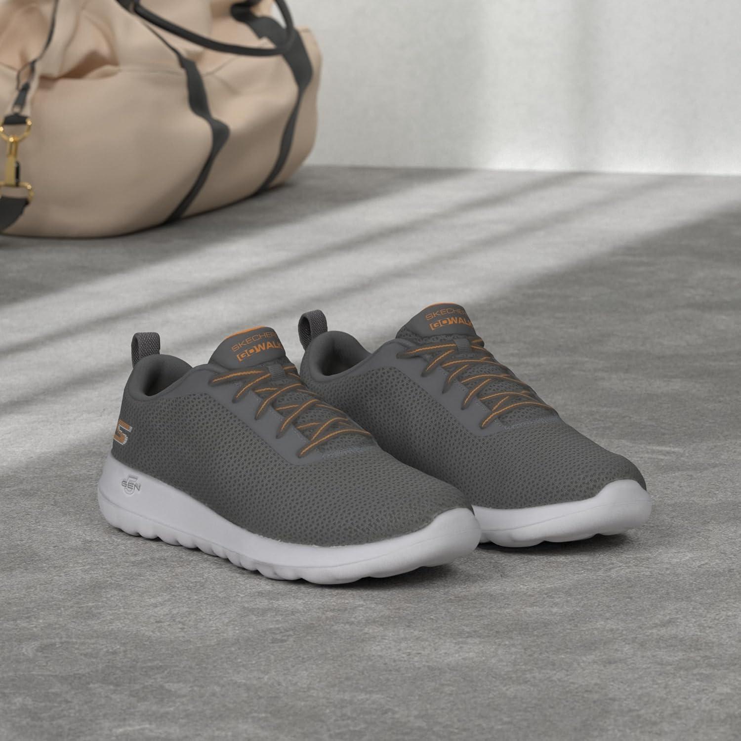 imageSkechers Mens Go Walk Max Effort Walking ShoesCharcoalOrange