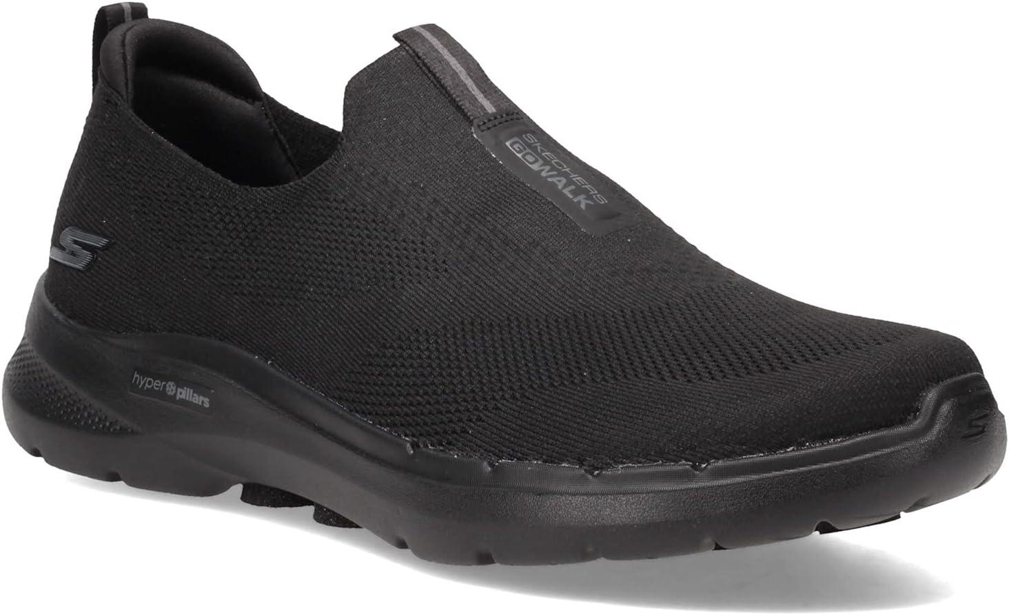imageSkechers Mens Gowalk 6 Stretch Fit Slipon Athletic Performance Walking ShoeBlack